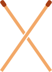 Two crossed matches